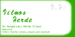 vilmos herde business card